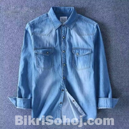 Denim Casual Shirt For Man